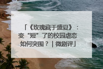 《玫瑰藏于盛夏》：变“短”了的校园虐恋如何突围？｜微剧评
