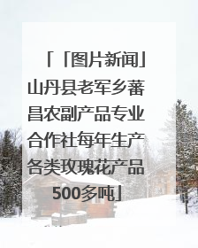 「图片新闻」山丹县老军乡蕃昌农副产品专业合作社每年生产各类玫瑰花产品500多吨