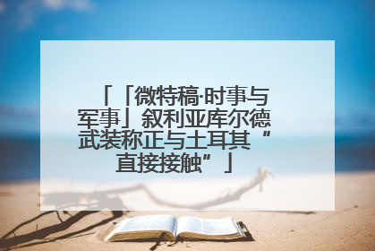 「微特稿·时事与军事」叙利亚库尔德武装称正与土耳其“直接接触”