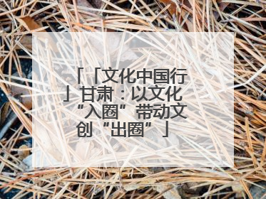 「文化中国行」甘肃：以文化“入圈”带动文创“出圈”