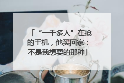 “一千多人”在抢的手机，他买回家：不是我想要的那种