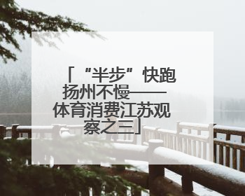 “半步”快跑 扬州不慢——体育消费江苏观察之三