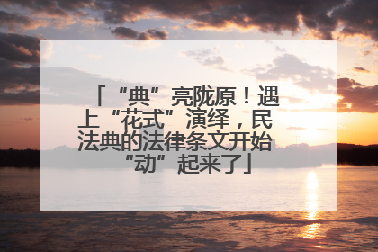 “典”亮陇原！遇上“花式”演绎，民法典的法律条文开始“动”起来了