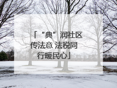 “典”润社区传法意 法税同行暖民心