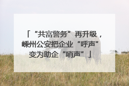 “共富警务”再升级，嵊州公安把企业“呼声”变为助企“哨声”