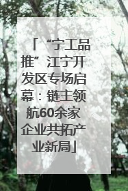“宁工品推”江宁开发区专场启幕：链主领航60余家企业共拓产业新局