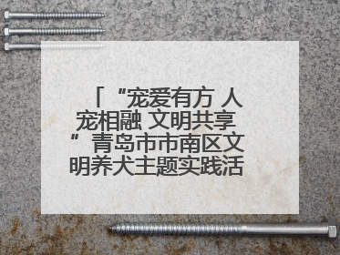 “宠爱有方 人宠相融 文明共享”青岛市市南区文明养犬主题实践活动举办