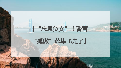 “忘恩负义”！警营“孤傲”燕隼飞走了