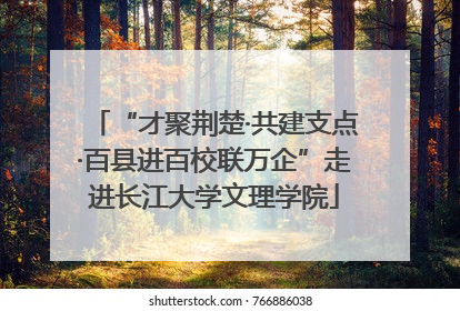 “才聚荆楚·共建支点·百县进百校联万企”走进长江大学文理学院