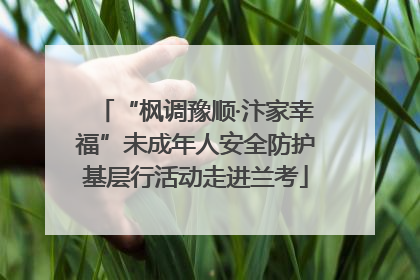 “枫调豫顺·汴家幸福”未成年人安全防护基层行活动走进兰考