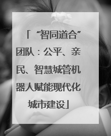 “智同道合”团队：公平、亲民、智慧城管机器人赋能现代化城市建设