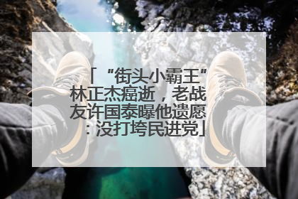 “街头小霸王”林正杰癌逝，老战友许国泰曝他遗愿：没打垮民进党