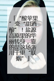 “酸苹果”变“甜酒酿”！盐源高原果的华丽转身，靠的是这场浙川千里“联姻”