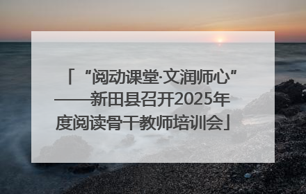 “阅动课堂·文润师心”——新田县召开2025年度阅读骨干教师培训会