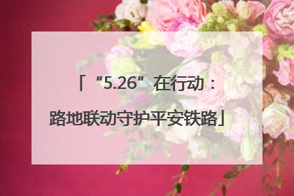 “5.26”在行动：路地联动守护平安铁路