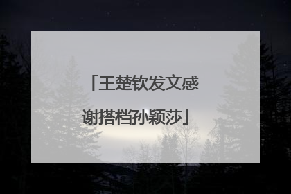 王楚钦发文感谢搭档孙颖莎