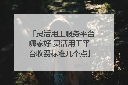 灵活用工服务平台哪家好 灵活用工平台收费标准几个点