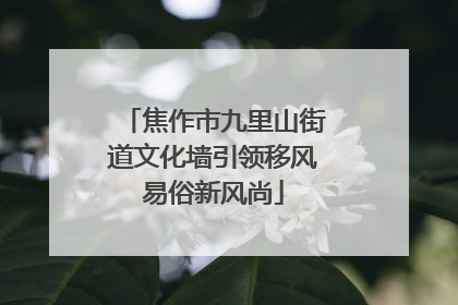 焦作市九里山街道文化墙引领移风易俗新风尚