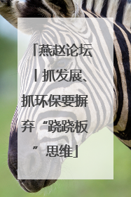 燕赵论坛丨抓发展、抓环保要摒弃“跷跷板”思维