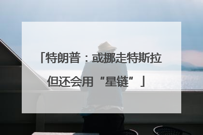 特朗普：或挪走特斯拉 但还会用“星链”