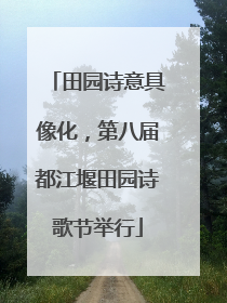 田园诗意具像化，第八届都江堰田园诗歌节举行