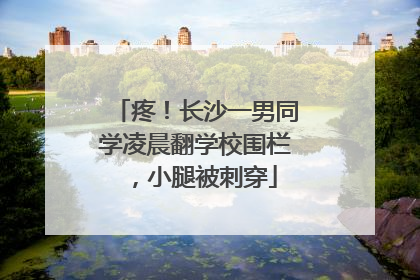 疼！长沙一男同学凌晨翻学校围栏，小腿被刺穿
