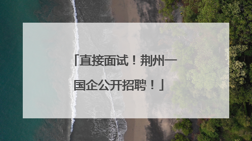 直接面试！荆州一国企公开招聘！