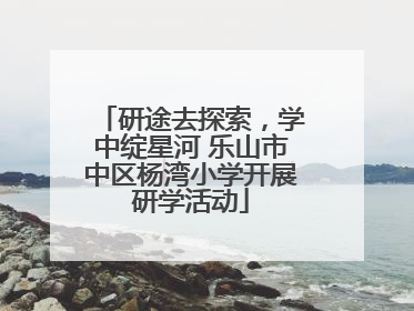 研途去探索，学中绽星河 乐山市中区杨湾小学开展研学活动