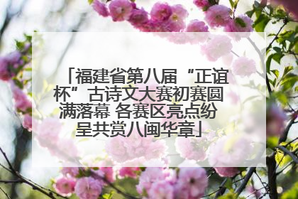 福建省第八届“正谊杯”古诗文大赛初赛圆满落幕 各赛区亮点纷呈共赏八闽华章