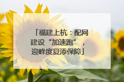 福建上杭：配网建设“加速跑”，迎峰度夏添保障