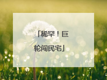 稀罕！巨轮闯民宅