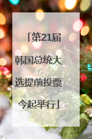第21届韩国总统大选提前投票今起举行