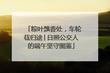 粽叶飘香处，车轮载归途│日照公交人的端午坚守图鉴