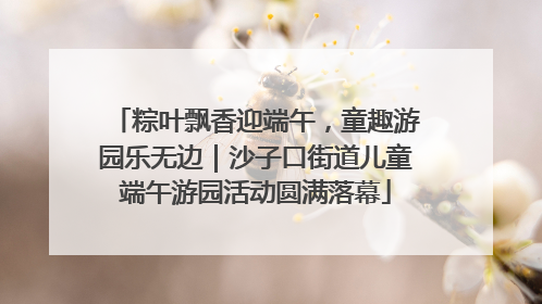 粽叶飘香迎端午，童趣游园乐无边｜沙子口街道儿童端午游园活动圆满落幕