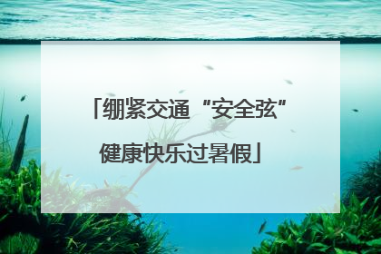 绷紧交通“安全弦” 健康快乐过暑假