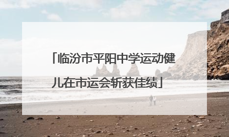 临汾市平阳中学运动健儿在市运会斩获佳绩