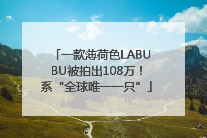 一款薄荷色LABUBU被拍出108万！系“全球唯一一只”