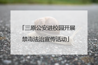 三原公安进校园开展禁毒法治宣传活动
