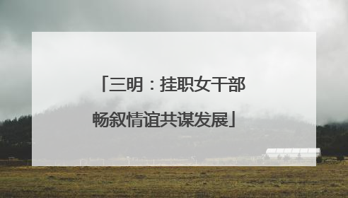三明：挂职女干部畅叙情谊共谋发展