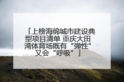 上榜海绵城市建设典型项目清单 重庆大田湾体育场既有“弹性”又会“呼吸”