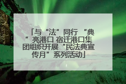 与“法”同行 “典”亮港口 宿迁港口集团组织开展“民法典宣传月”系列活动
