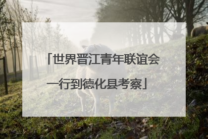 世界晋江青年联谊会一行到德化县考察
