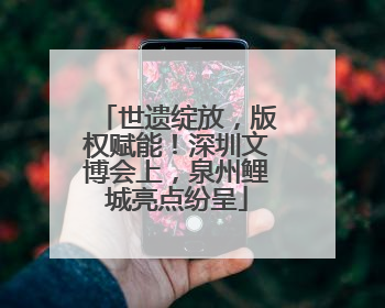 世遗绽放，版权赋能！深圳文博会上，泉州鲤城亮点纷呈