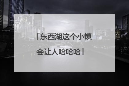 东西湖这个小镇会让人哈哈哈