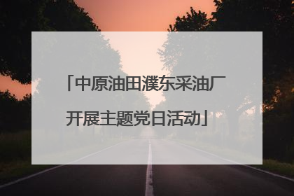 中原油田濮东采油厂开展主题党日活动