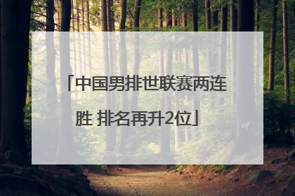 中国男排世联赛两连胜 排名再升2位