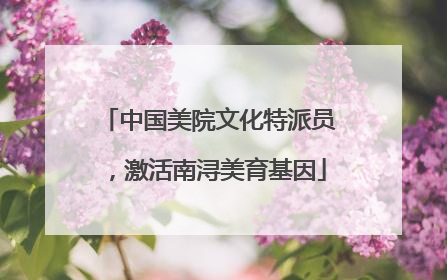 中国美院文化特派员，激活南浔美育基因