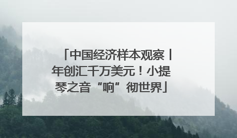 中国经济样本观察丨年创汇千万美元！小提琴之音“响”彻世界