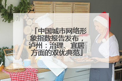 中国城市网络形象指数报告发布，泸州：治理、宜居方面的双优典范