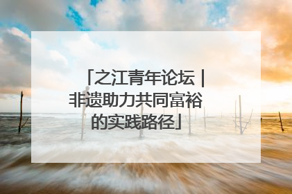 之江青年论坛｜非遗助力共同富裕的实践路径